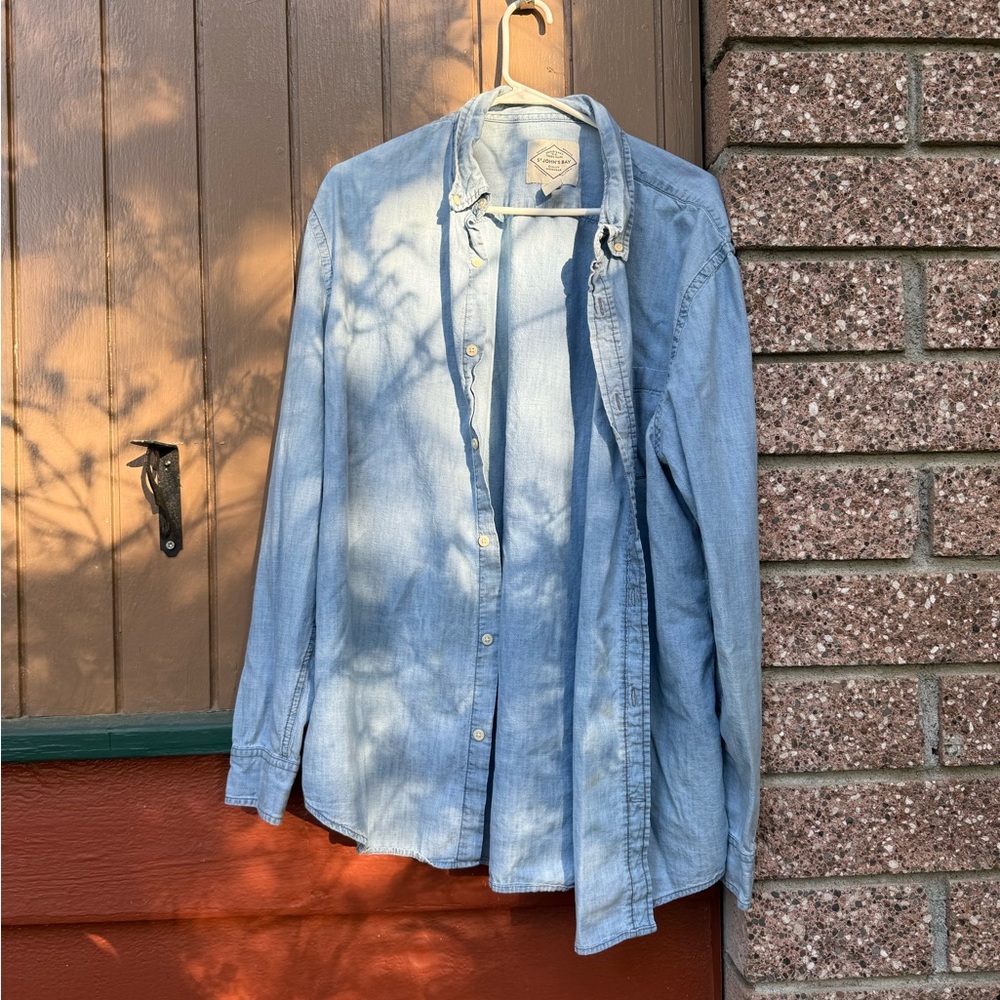 St. John's Bay Light Blue Cotton Shirt